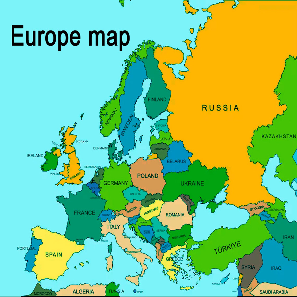 Europe map