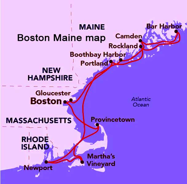 Boston Maine map