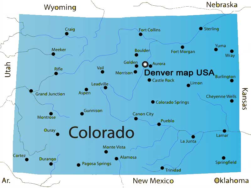 Denver map USA