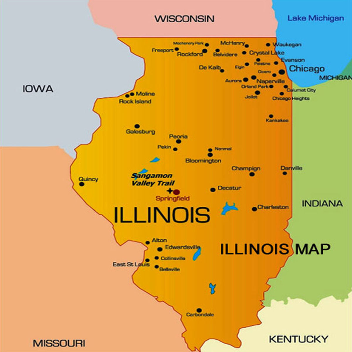 Illinois map