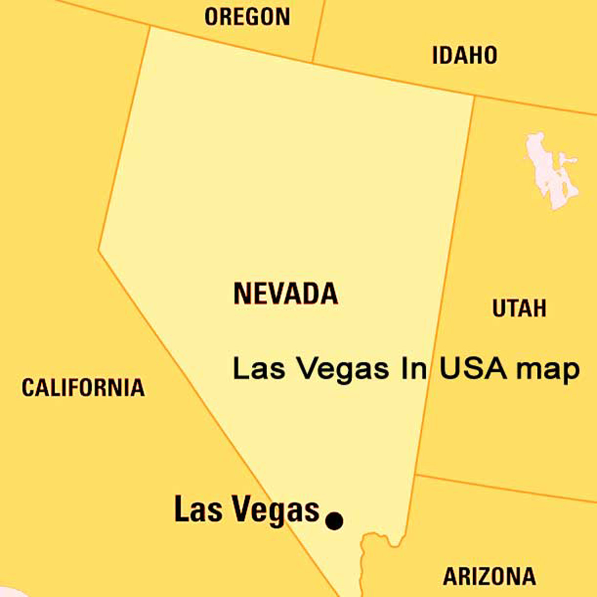 Las Vegas In USA map