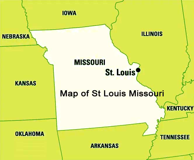 Map of St Louis Missouri
