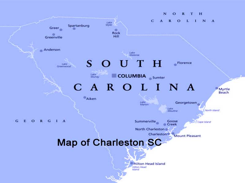 Map of Charleston SC