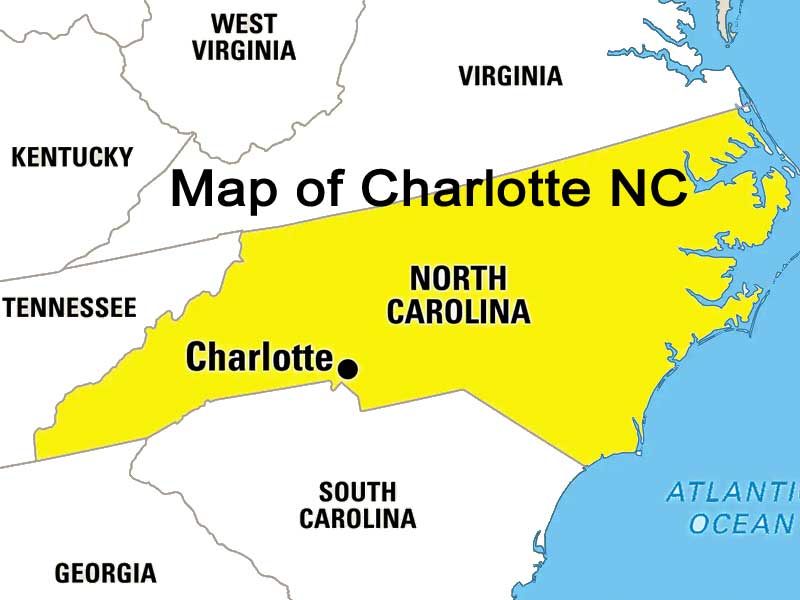 Map of Charlotte NC