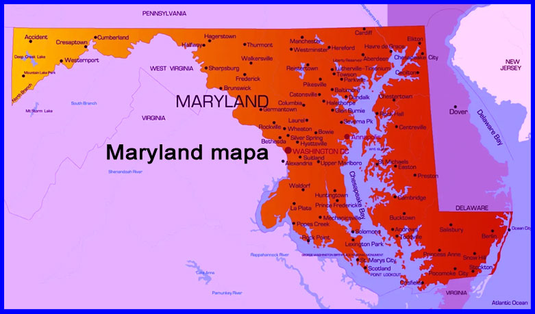 Maryland mapa