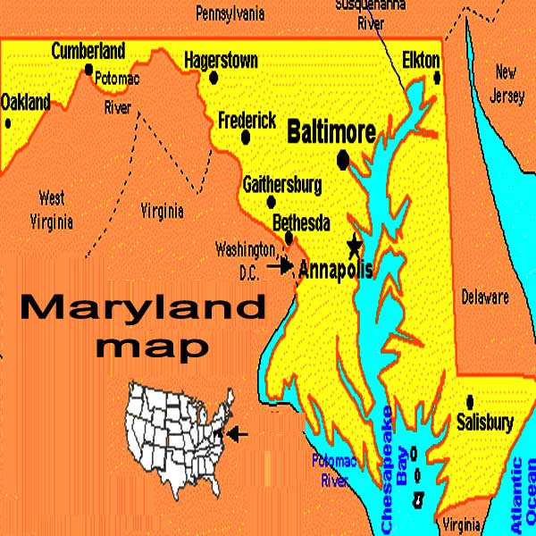 Maryland map