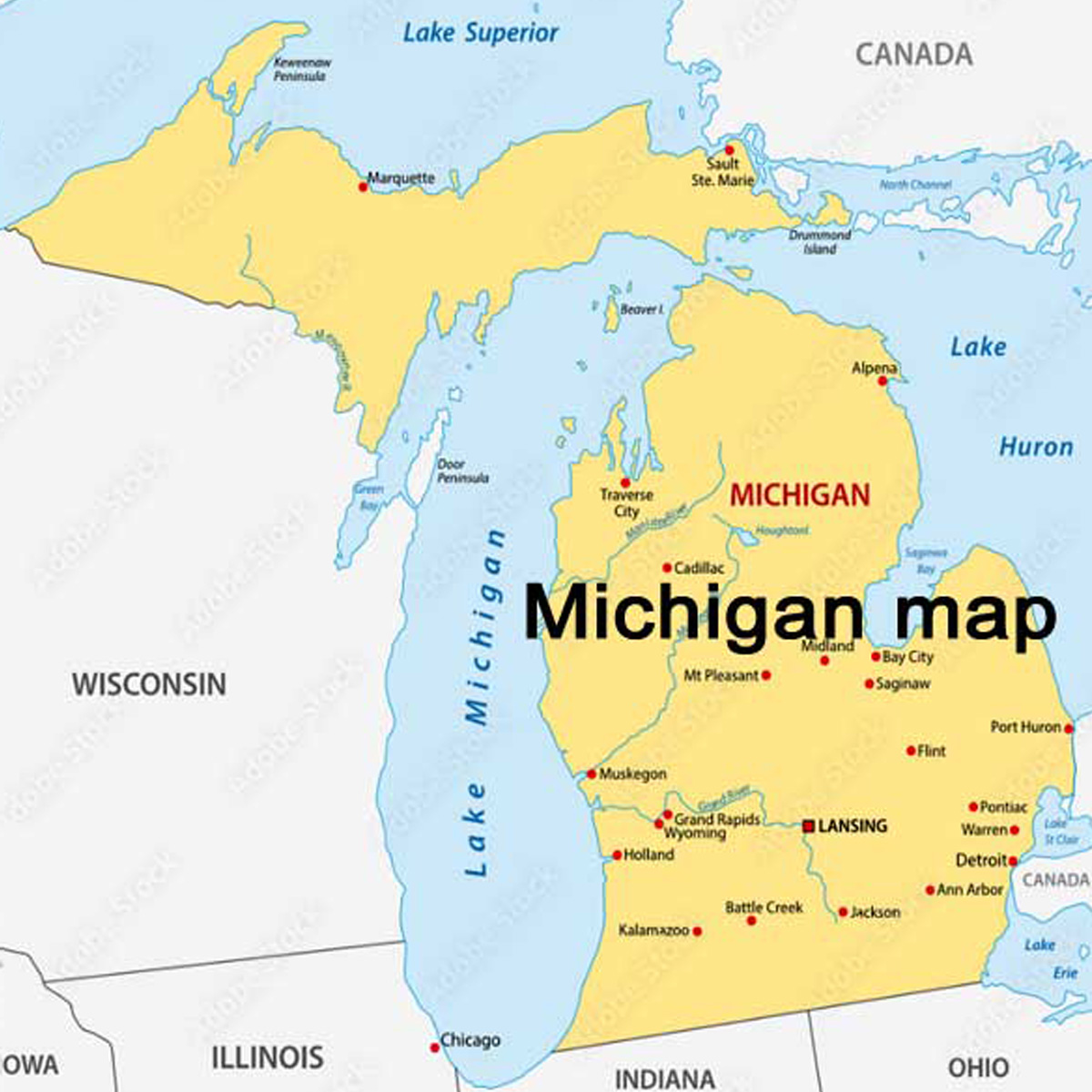 Michigan map