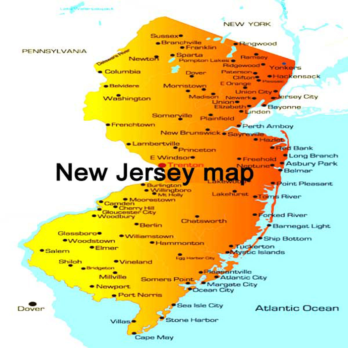 New Jersey map