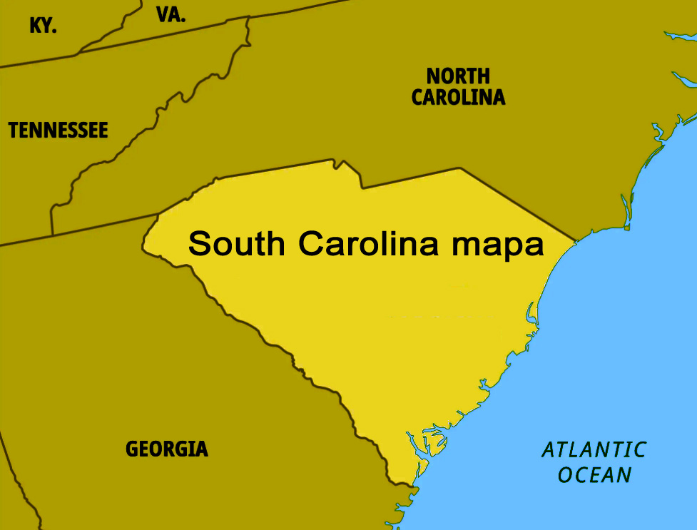 South Carolina mapa