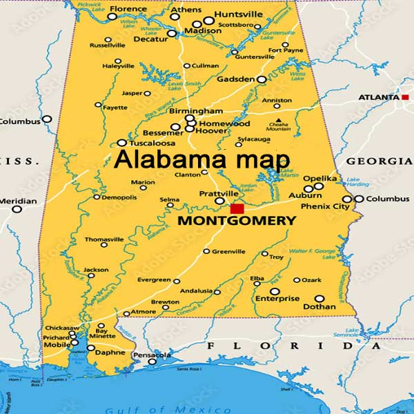 Alabama map