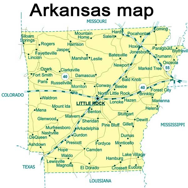 Arkansas map