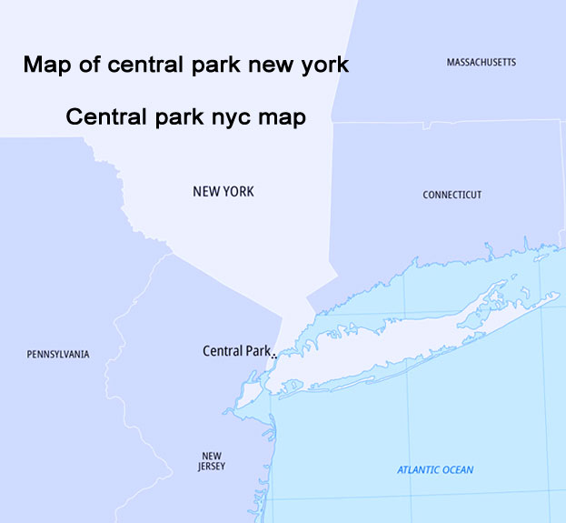 Map of Central park New York