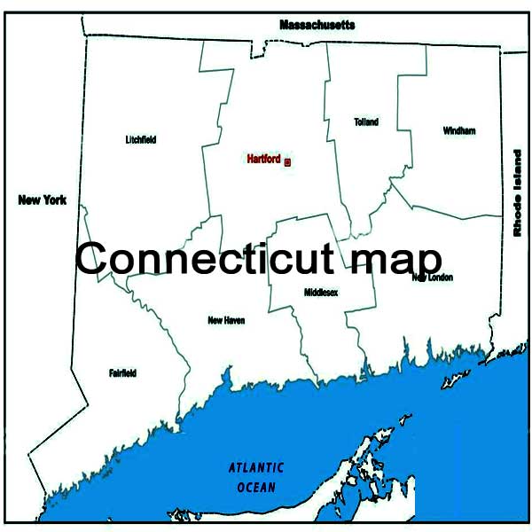 Connecticut map