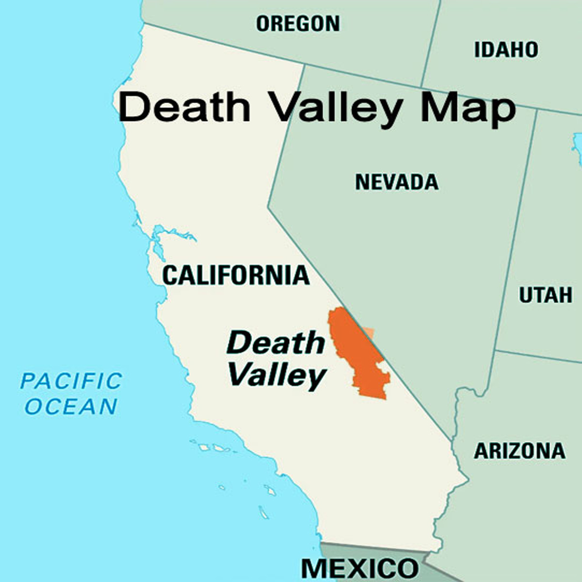 Death Valley map