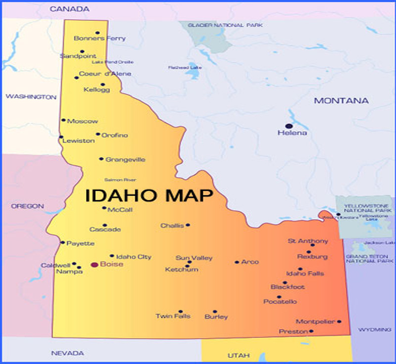 Idaho map