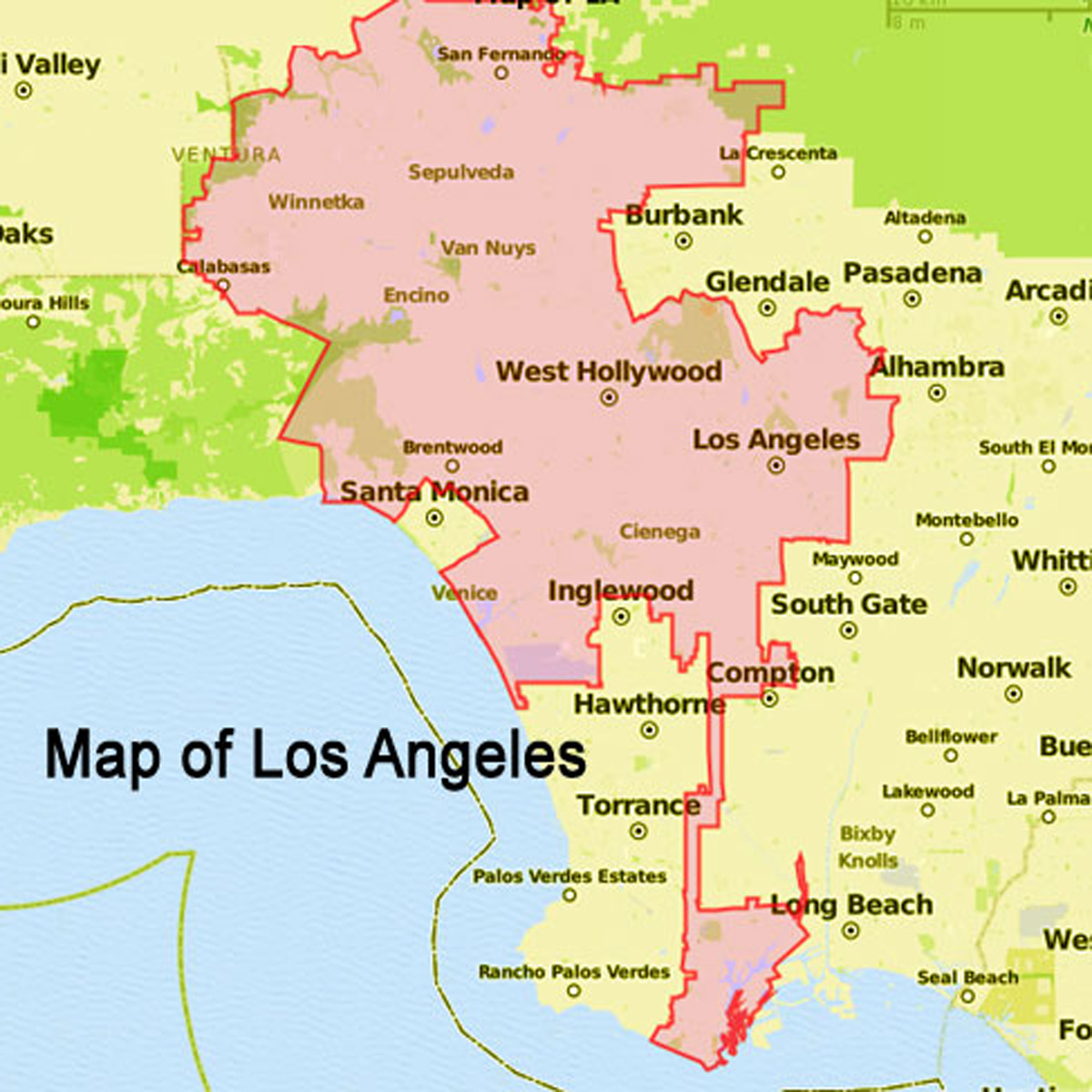 Map of Los Angeles