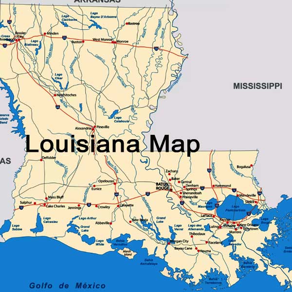 Louisiana map