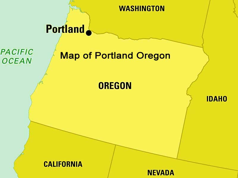 Map of Portland Oregon