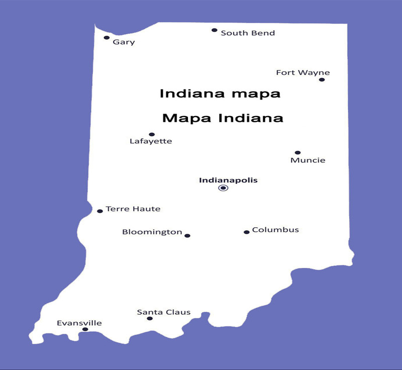 Indiana mapa