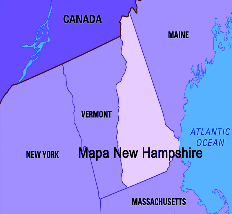 Mapa New Hampshire