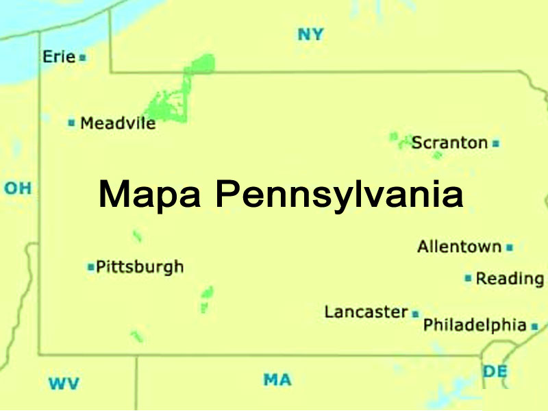 Mapa Pennsylvania