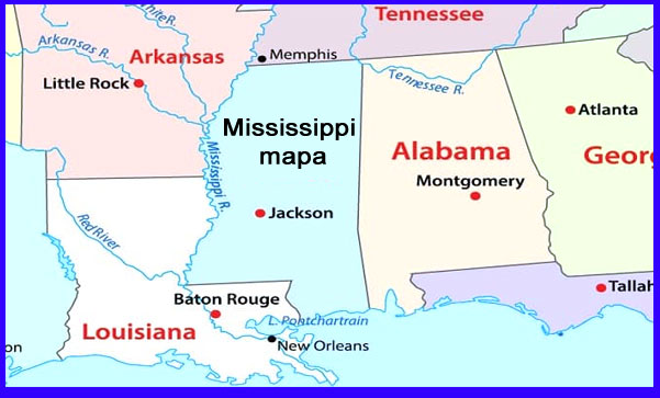 Mississippi mapa