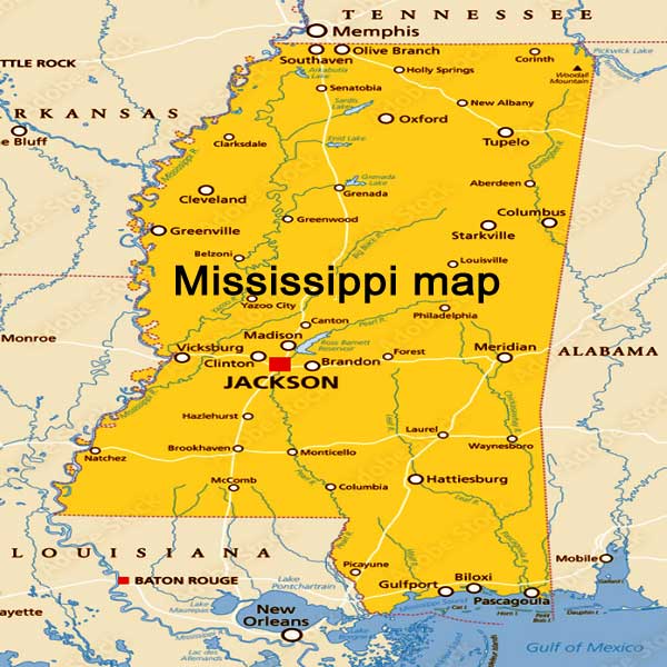 Mississippi map