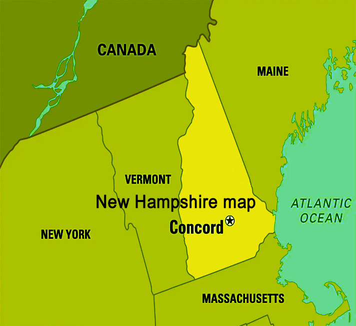 New Hampshire map