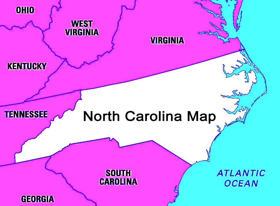 North Carolina Mapa