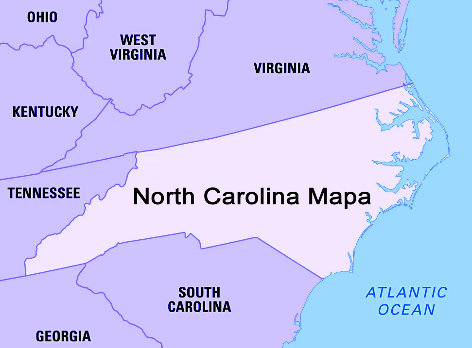 North Carolina Mapa