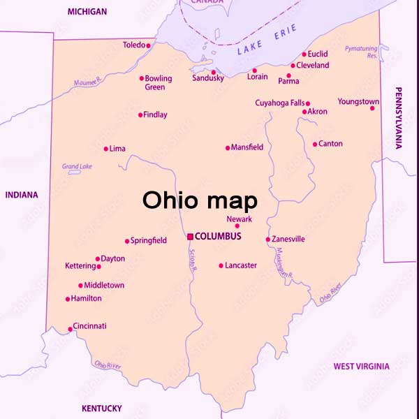 Ohio map