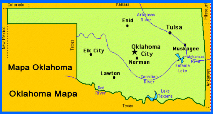 Oklahoma Mapa 