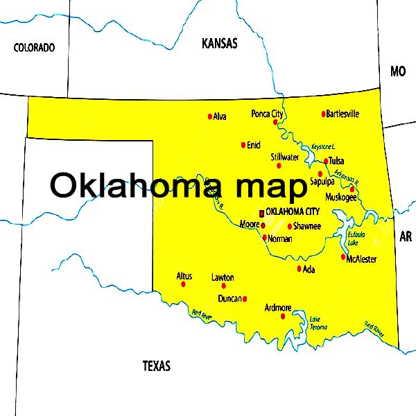 Oklahoma map