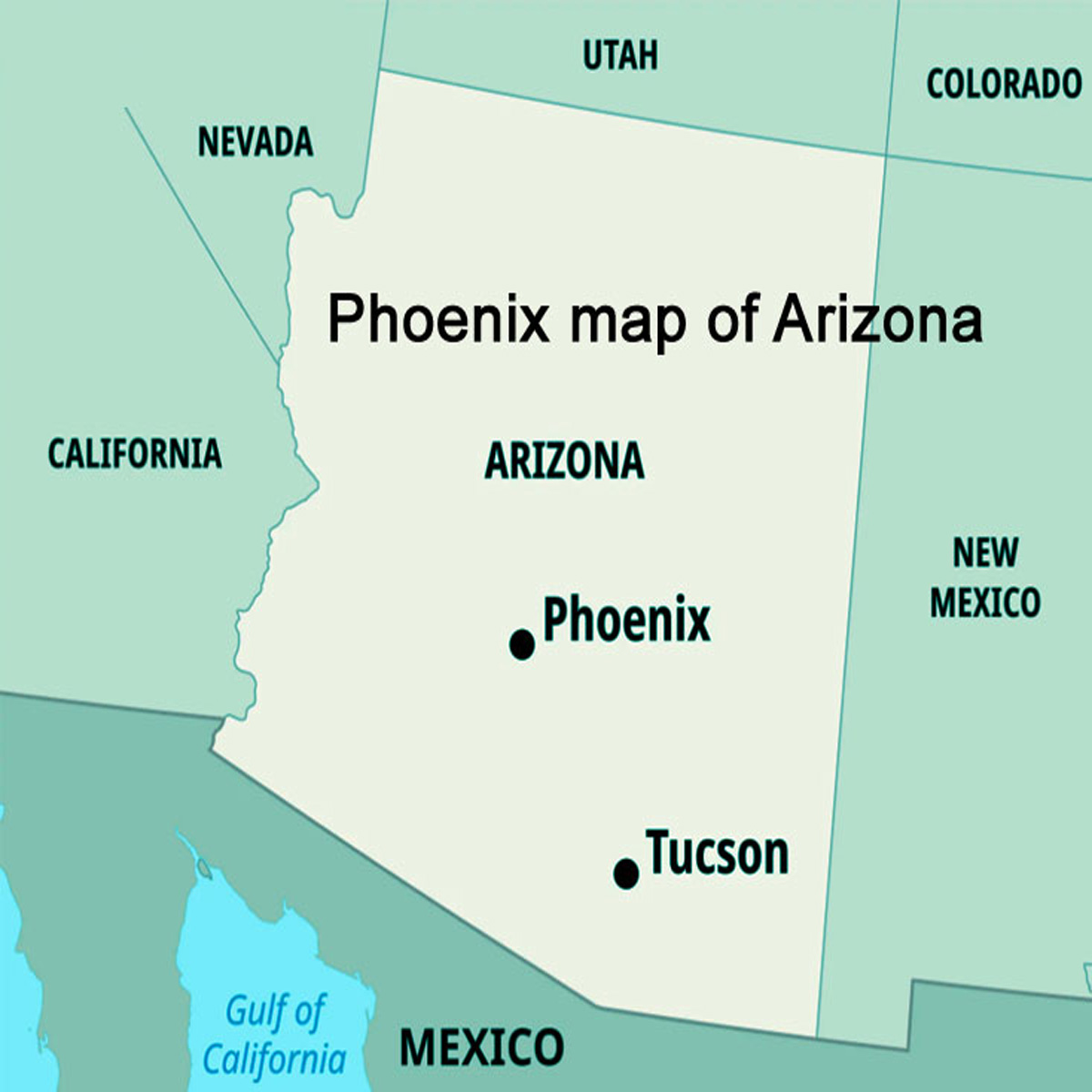 Phoenix map of Arizona