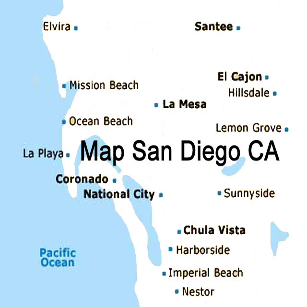 Map of San Diego