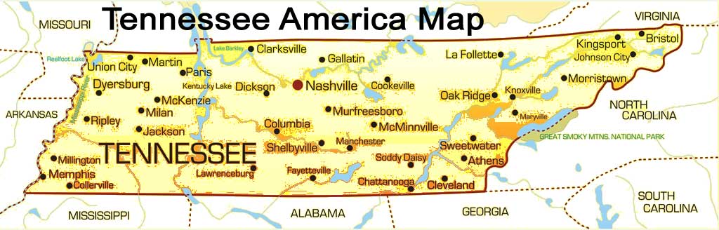 tennessee america map