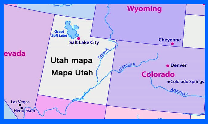 Utah mapa | mapa Utah