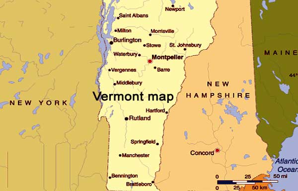 Vermont map