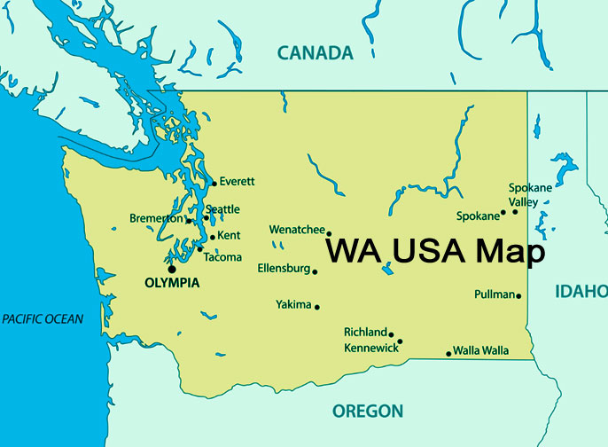Wa USA map | US map Washington
