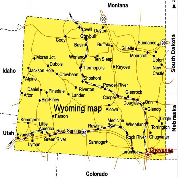 Wyoming map