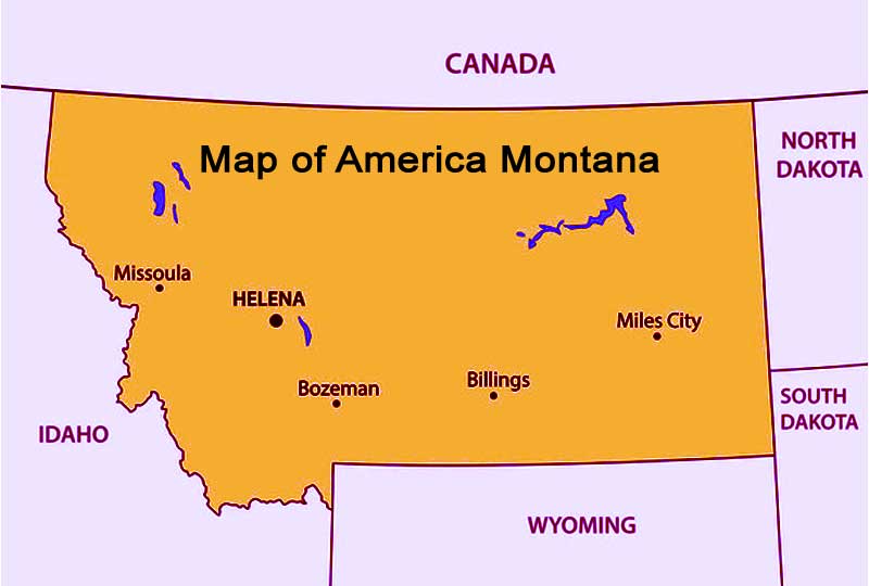 Map of America Montana